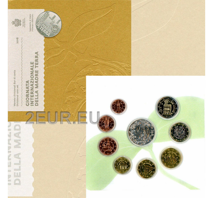 San Marino Euro set BU + 5-Euro-Silbermünze 2016