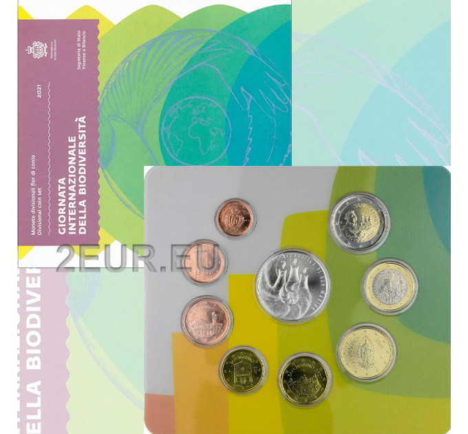 San Marino Euro set BU + 5-Euro-Silbermünze 2021