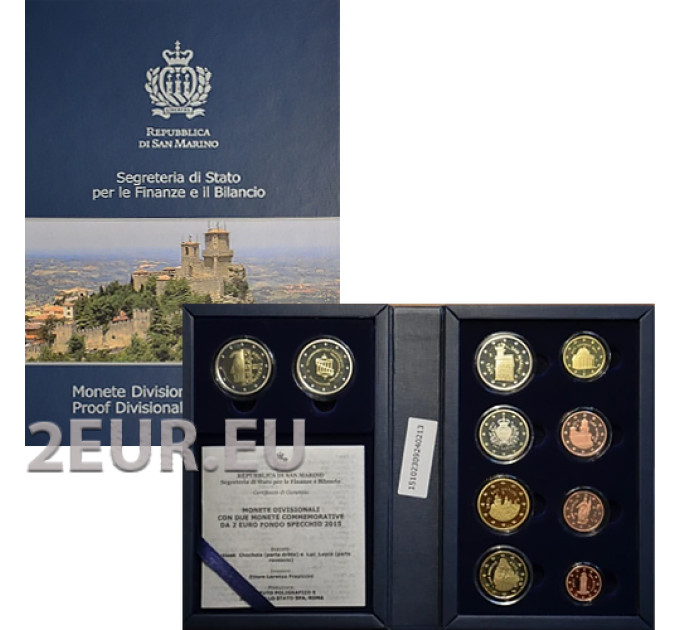 San Marino Euro set proof 2015