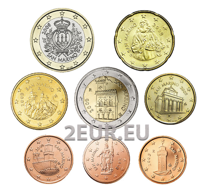 San Marino Euro-Münzsatz UNC 2009
