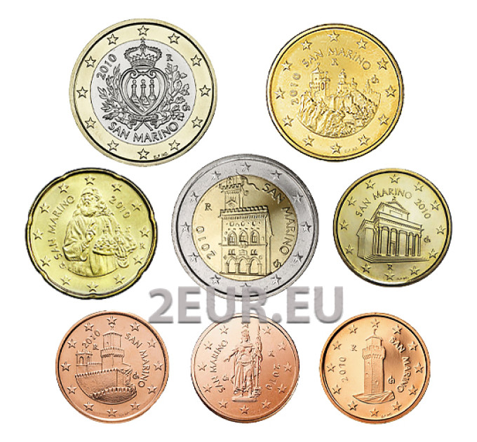 San Marino Euro-Münzsatz UNC 2010