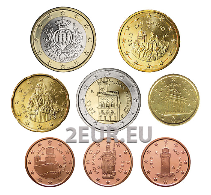 San Marino Euro-Münzsatz UNC 2013