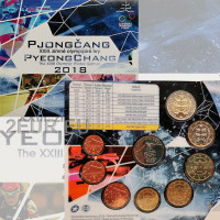 Slowakei Euro-Münzsatz BU 2018 - XXIII. Olympische Winterspiele in Pyeongchang