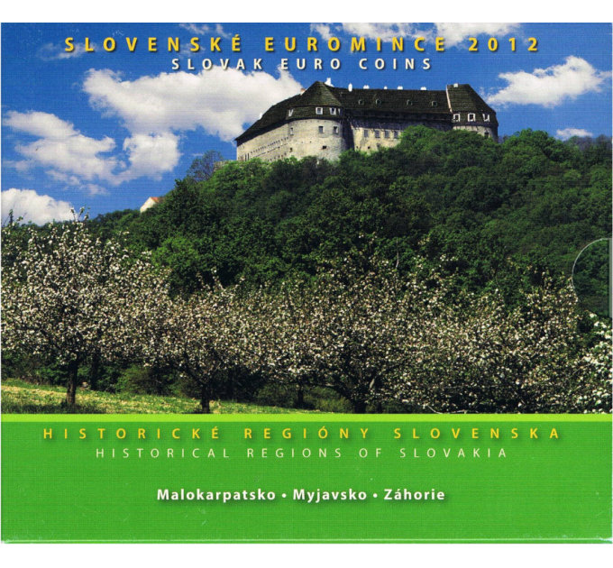 Slowakei Euro-Münzsatz BU 2012 - Historische Regionen der Slowakei - Malokarpatsko, Myjavsko, Zahorie