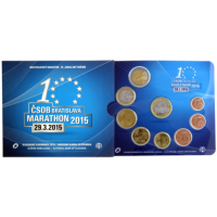Slowakei Euro-Münzsatz BU 2015 - 10. Jahrestag des Bratislava-Marathons