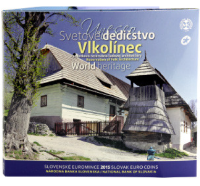 Slowakei Euro-Münzsatz BU 2015 - UNESCO in der Slowakei - Vlkolínec