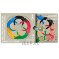 Slowakei Euro-Münzsatz BU 2022 - Olympische Winterspiele – Peking 2022