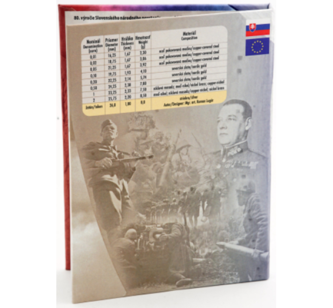 Slowakei Euro set proof 2024 - 80. Jahrestag des Slowakischen Nationalaufstands
