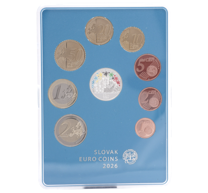 Slowakei Euro set proof 2026 - Olympische Winterspiele, Mailand - Cortina