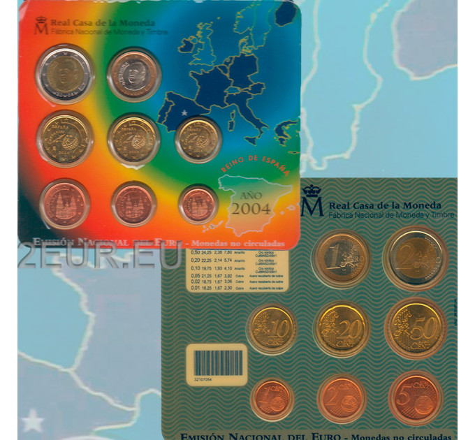 Spanien Euro Set BU 2004