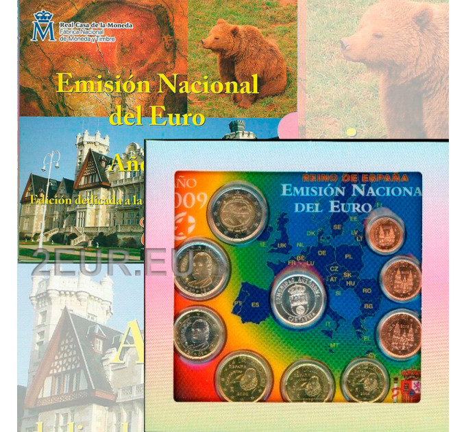 Spanien Euro Set BU 2009 - Kantabrien