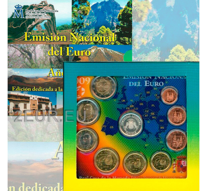 Spanien Euro Set BU 2009 - Kanarische Inseln