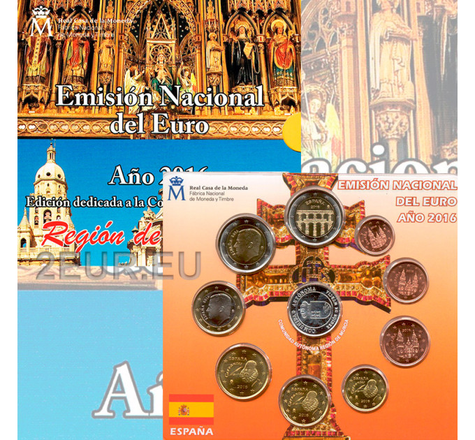 Spanien Euro Set BU 2016 - Murcia