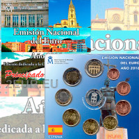 Spanien Euro Set BU 2016 - Asturien