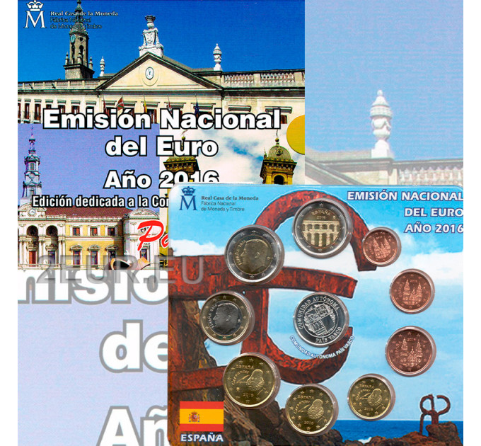 Spanien Euro Set BU 2016 - Baskenland