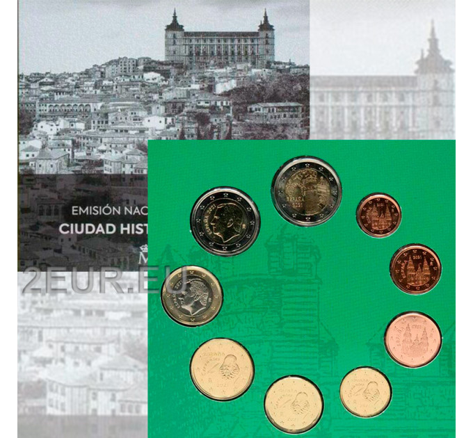 Spanien Euro Set BU 2021 - Historische Stadt Toledo
