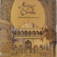 Spanien Euro Set BU 2024 - UNESCO-Weltkulturerbe - Alcazar von Sevilla