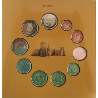 Spanien Euro Set BU 2024 - UNESCO-Weltkulturerbe - Alcazar von Sevilla