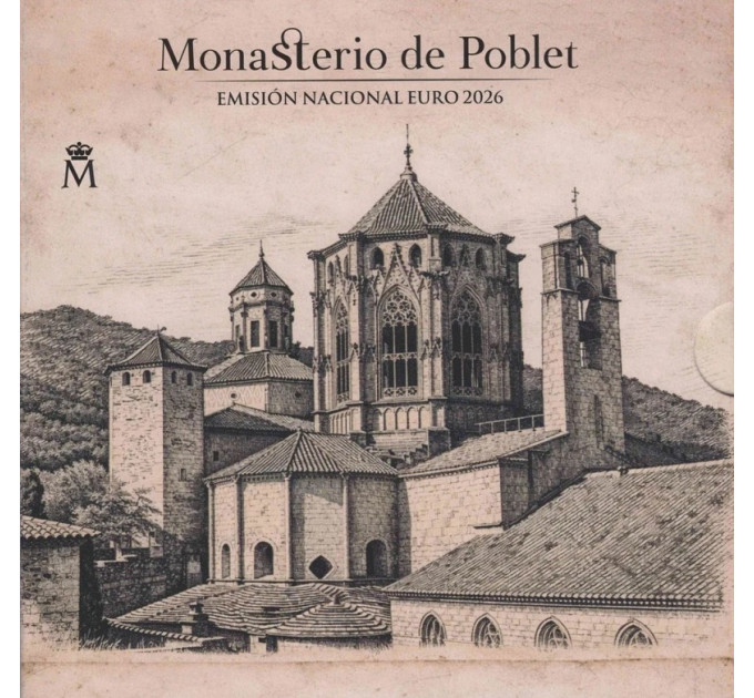 Spanien Euro Set BU 2026 - UNESCO-Weltkulturerbe - Kloster Poblet