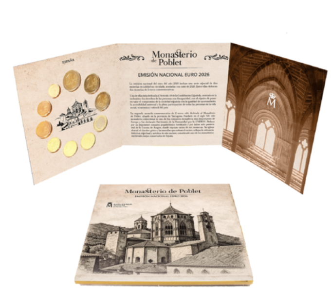 Spanien Euro Set BU 2026 - UNESCO-Weltkulturerbe - Kloster Poblet