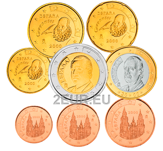 Spanien Euro set UNC 2000