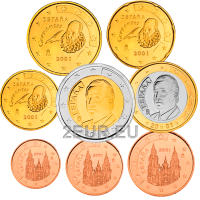 Spanien Euro set UNC 2001
