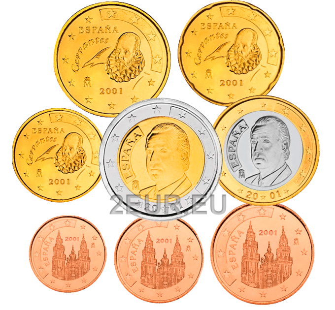 Spanien Euro set UNC 2001