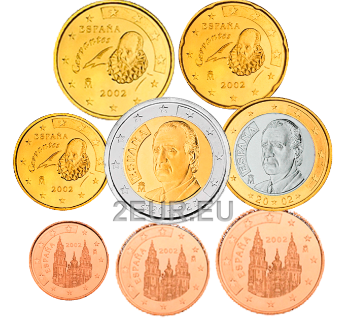 Spanien Euro set UNC 2002