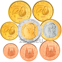 Spanien Euro set UNC 2005