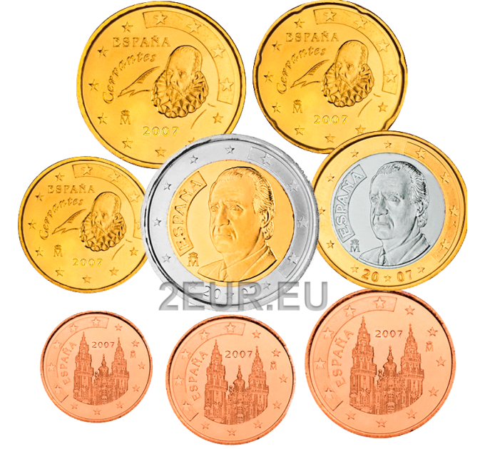 Spanien Euro set UNC 2007