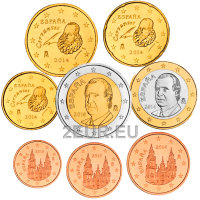 Spanien Euro set UNC 2014