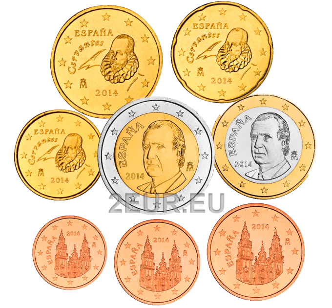 Spanien Euro set UNC 2014