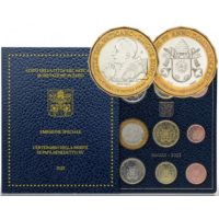 Vatikan set BU + 5 EURO 2022 - 100. Todestag von Papst Benedikt XV.