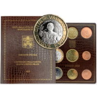 Vatikan set BU + 5 EURO 2023 - 100. Jahrestag der Geburt von Don Lorenzo Milani