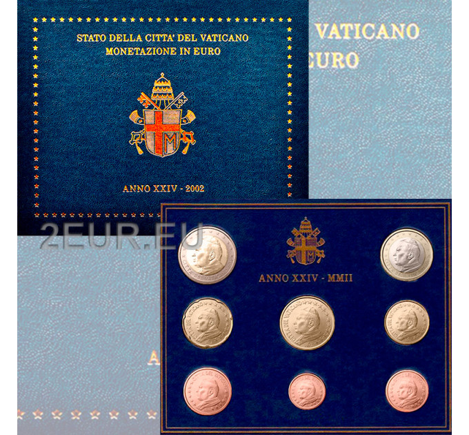 Vatikan set BU 2002 - Euro-Münzsatz  
