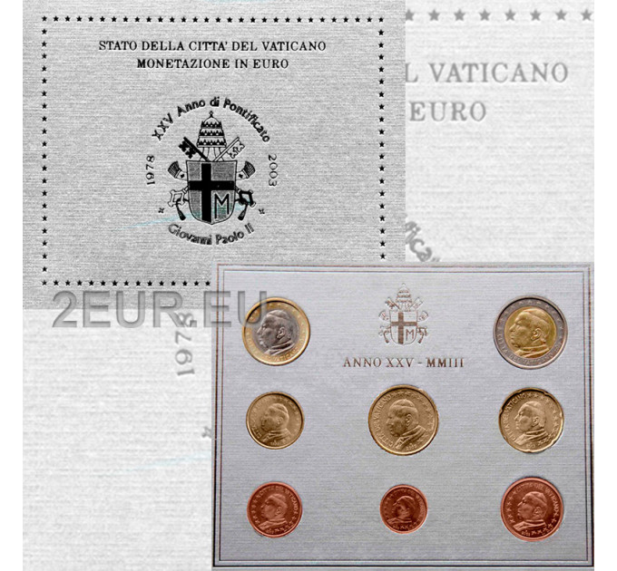 Vatikan set BU 2003 - Euro-Münzsatz  