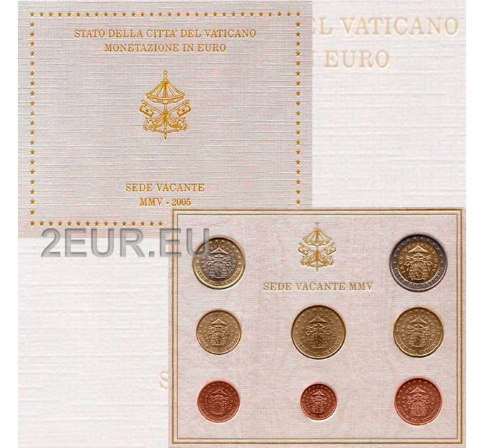 Vatikan set BU 2005 - Euro-Münzsatz  - Sede Vacante