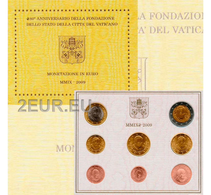 Vatikan set BU 2009 - Euro-Münzsatz  