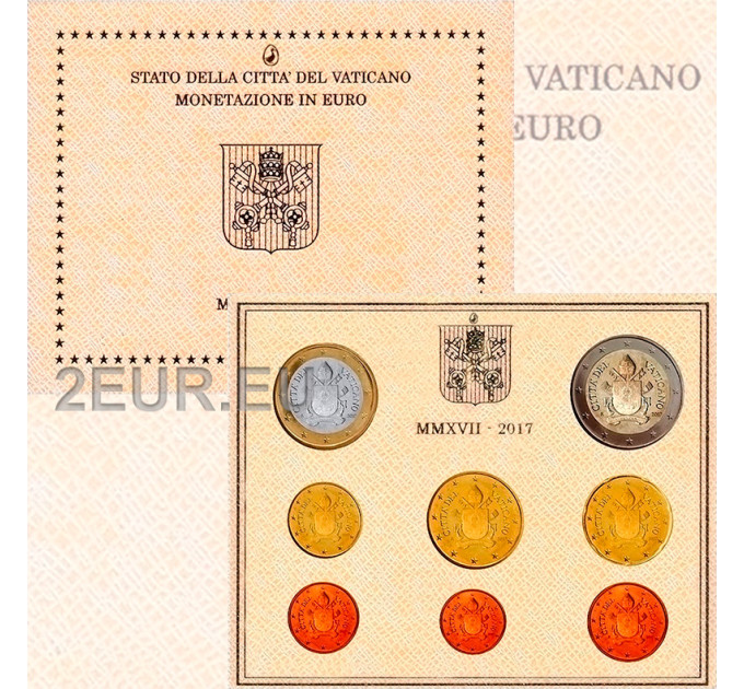 Vatikan set BU 2017 - Euro-Münzsatz  