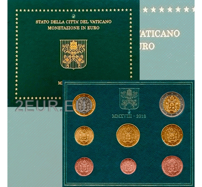 Vatikan set BU 2018 - Euro-Münzsatz  