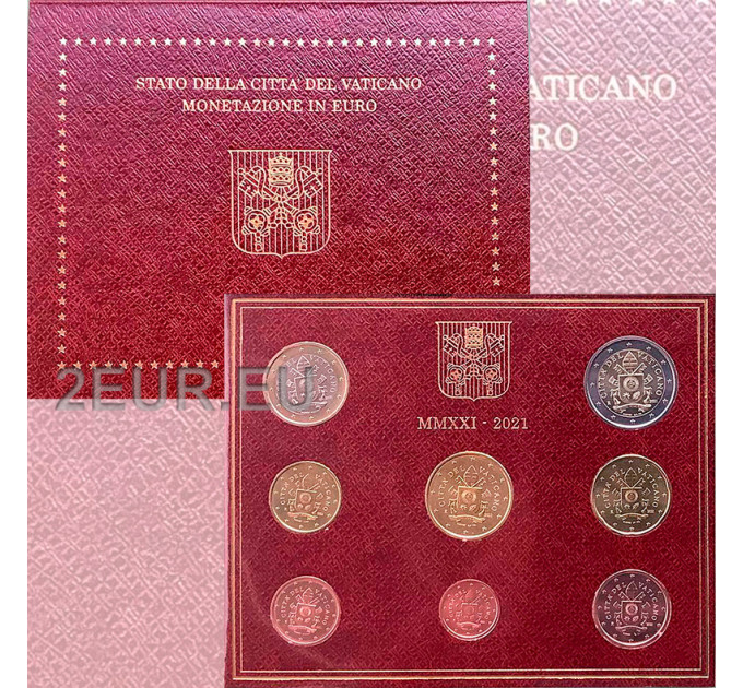 Vatikan set BU 2021 - Euro-Münzsatz  