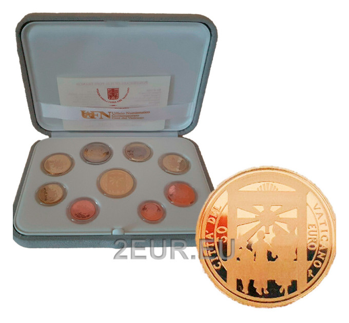 Vatikan set proof gold 2020 - Euro-Münzenset