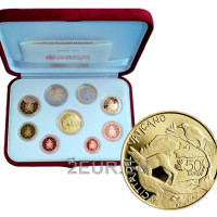 Vatikan set proof gold 2021 - Euro-Münzenset