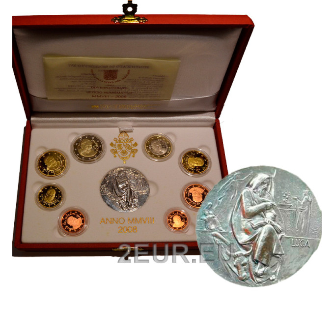 Vatikan set proof 2008 - Euro-Münzsatz  