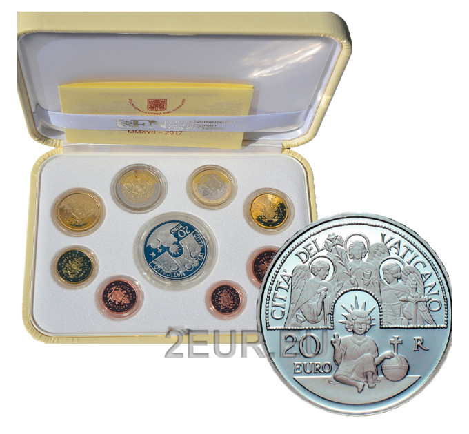 Vatikan set proof 2017 - Euro-Münzsatz  