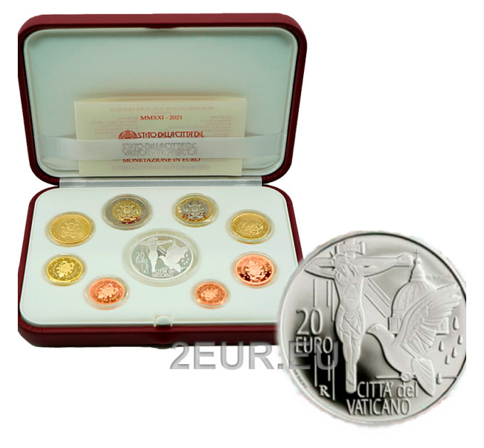 Vatikan set proof 2021 - Euro-Münzsatz  