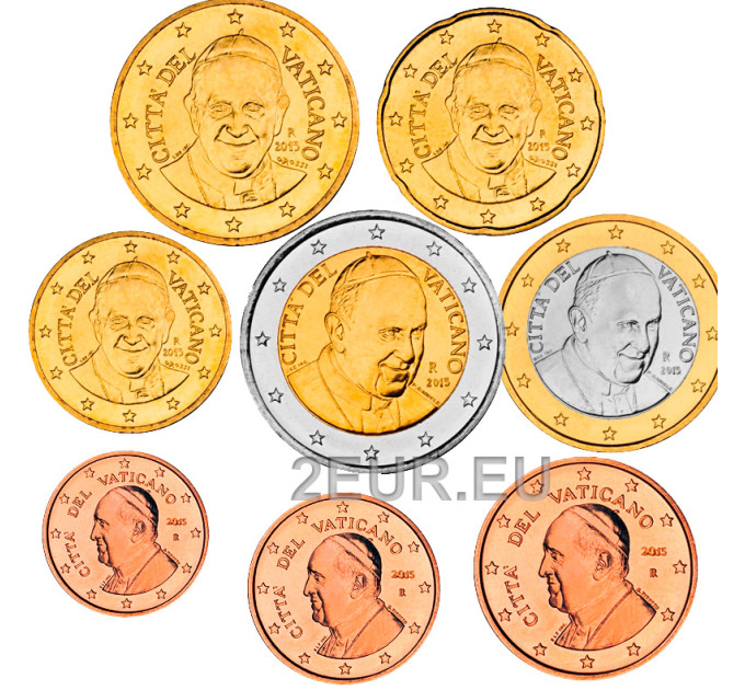 Vatikan set UNC 2015 - Euro-Münzsatz  