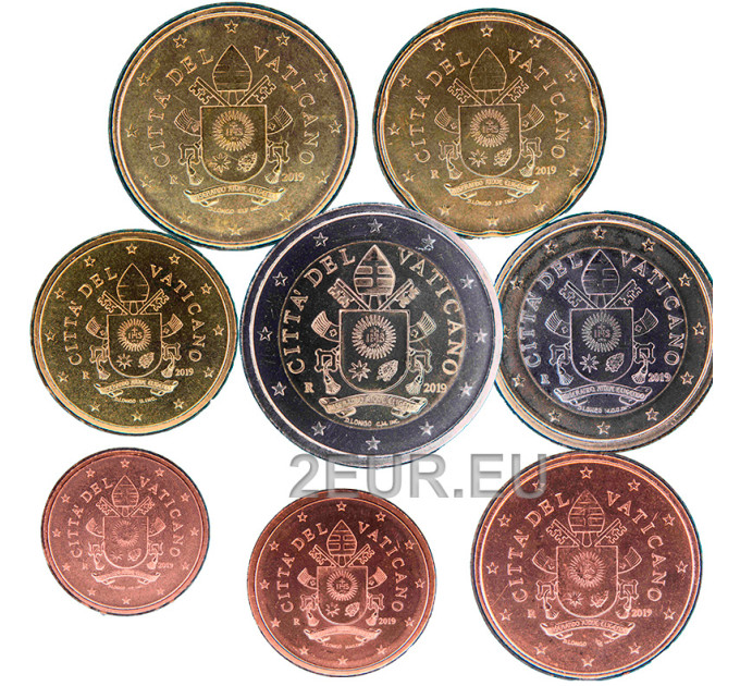Vatikan set UNC 2019 - Euro-Münzsatz  