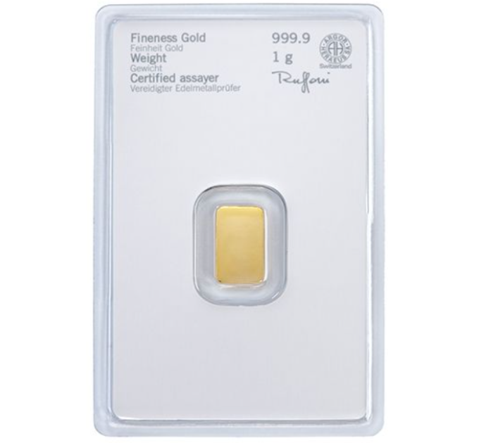 1g Goldbarren Heraeus