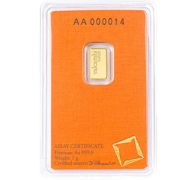 1g Goldbarren Valcambi